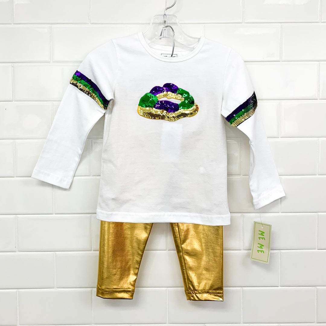 Metallic Gold Leggings - Lulu Bebe