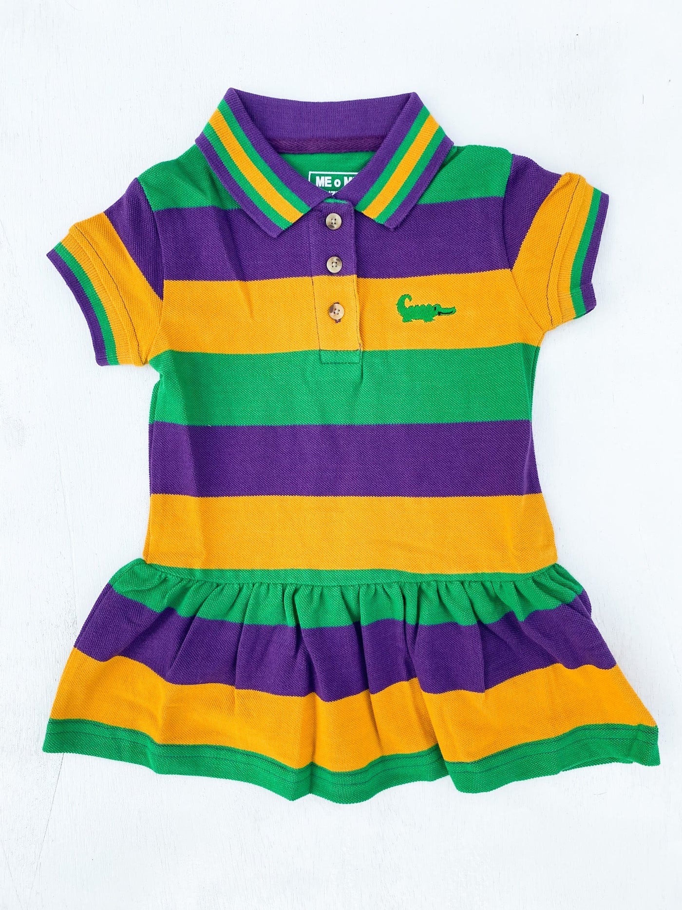 Mardi Gras Polo Drop Waist Dress - Lulu Bebe