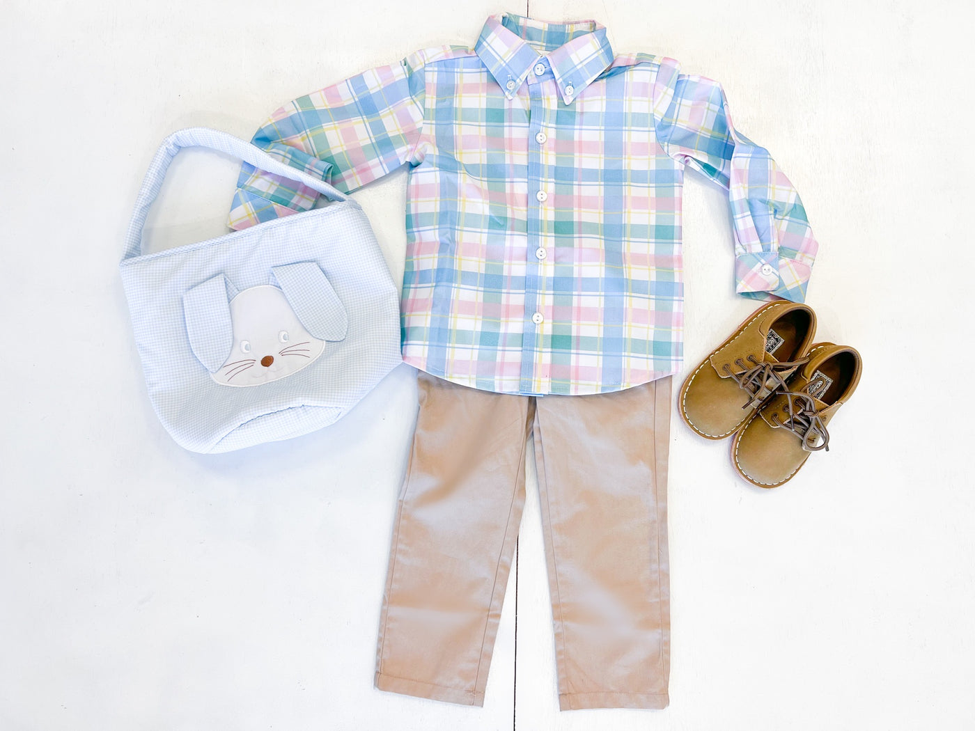 Lullaby Set Pastel Plaid Button Down Shirt - 8