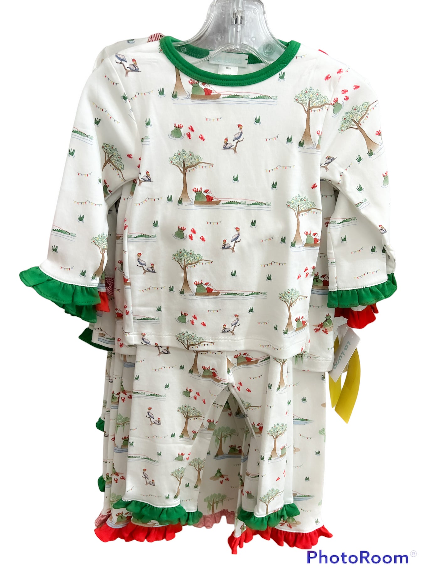 Santa On The Bayou Girl Pajama Set - La Luna