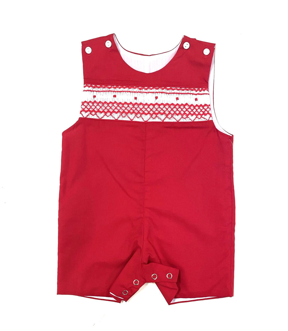 Boys Red Smocked Jon Jon