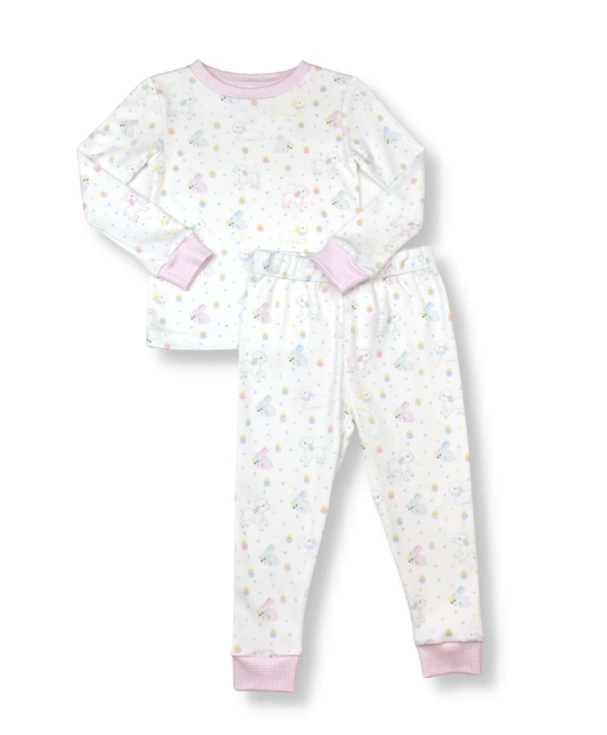 Lullaby Set Pink Pima Cotton Easter Pajama Set