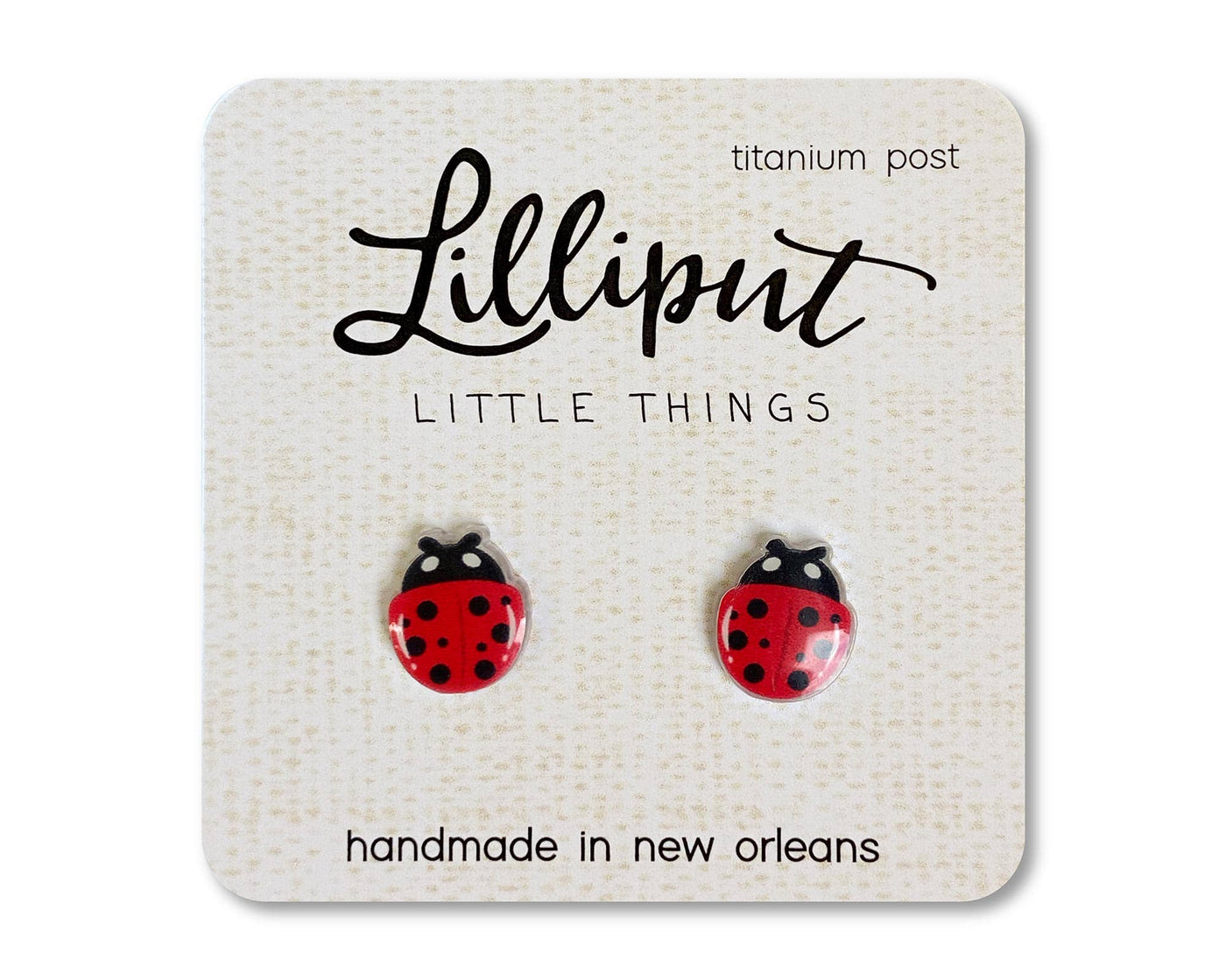 Ladybug Earrings - Lilliput New Orleans, LA