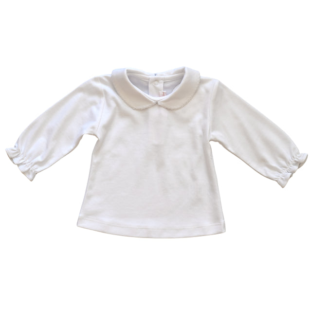 Girls White LS Shirt